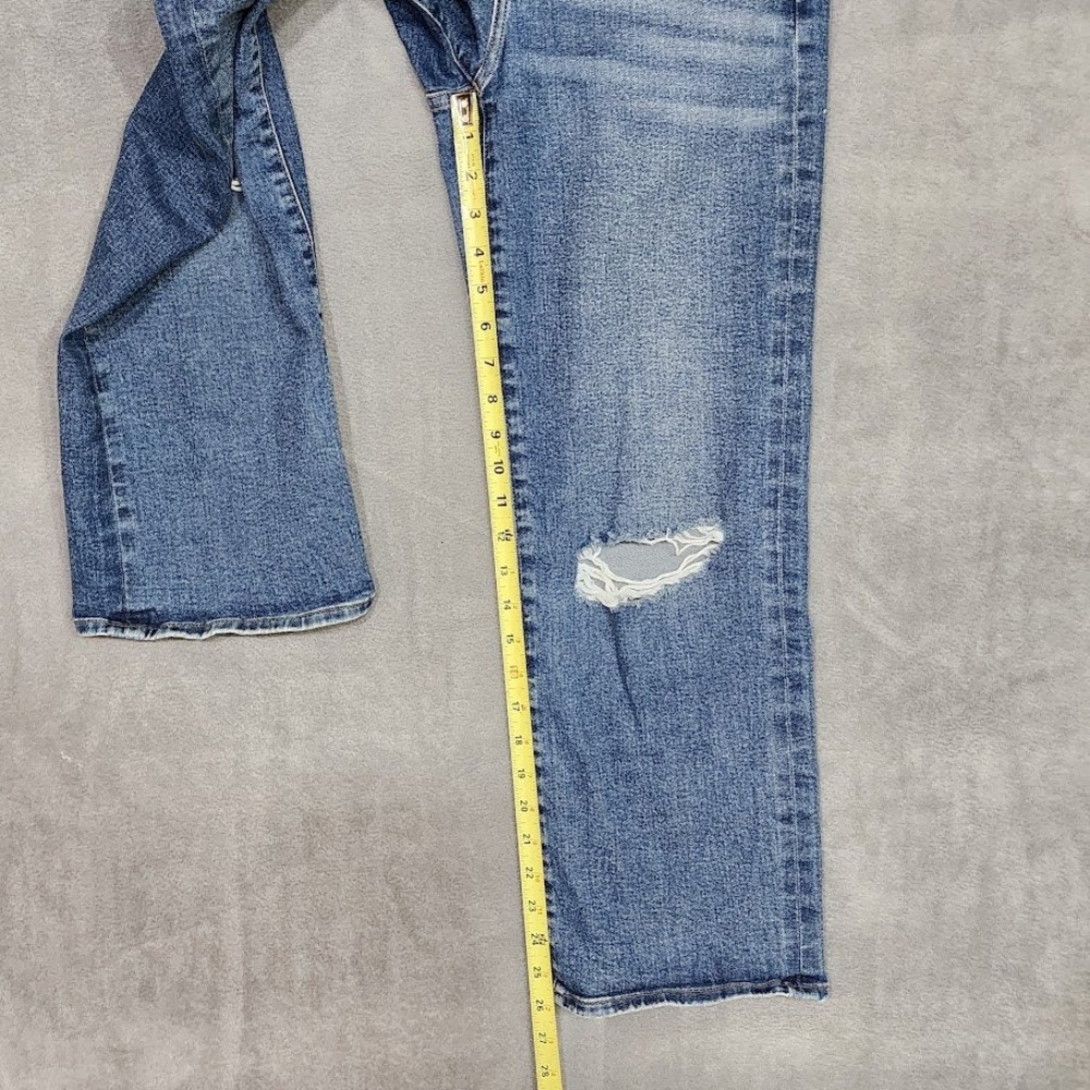 Express 90s Ankle Boot Mid Rise‎ Distressed Ripped Jeans Women's Size 2R - Picture 10 of 12